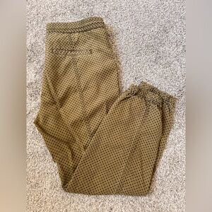 Anthropologie 🖤 Olive Green Polka Dot Jogger Pants